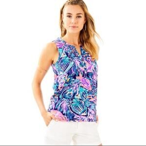 Lilly Pulitzer Essie Tank Top in Seas the Day